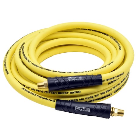Interstate Pneumatics 3/8in 25 ft Yellow Hybrid Polymer Hose 1/4in NPT HH16-025